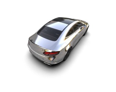 Üç boyutlu illüstrasyon. Modern araba beyaz arkaplanda izole edildi. 