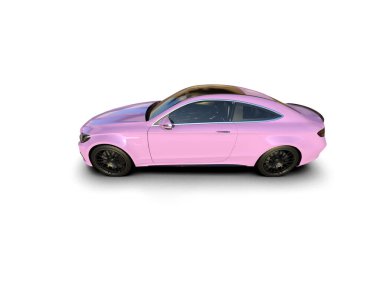 Üç boyutlu illüstrasyon. Modern araba beyaz arkaplanda izole edildi. 