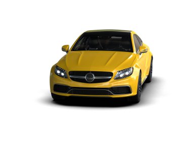 Üç boyutlu illüstrasyon. Modern araba beyaz arkaplanda izole edildi. 