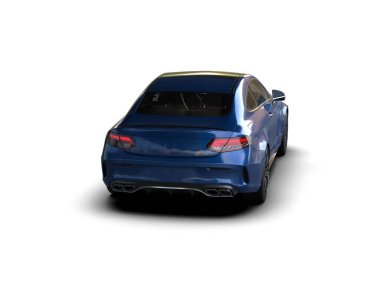 Üç boyutlu illüstrasyon. Modern araba beyaz arkaplanda izole edildi. 