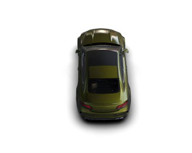 Üç boyutlu illüstrasyon. Modern araba beyaz arkaplanda izole edildi. 