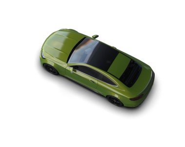 Üç boyutlu illüstrasyon. Modern araba beyaz arkaplanda izole edildi. 