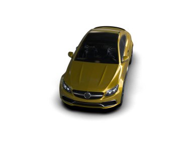 Üç boyutlu illüstrasyon. Modern araba beyaz arkaplanda izole edildi. 