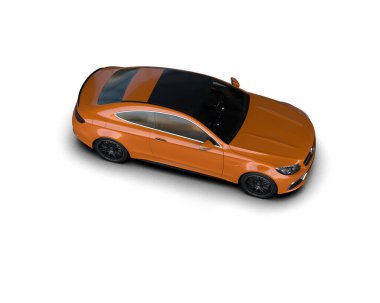 Üç boyutlu illüstrasyon. Modern araba beyaz arkaplanda izole edildi. 