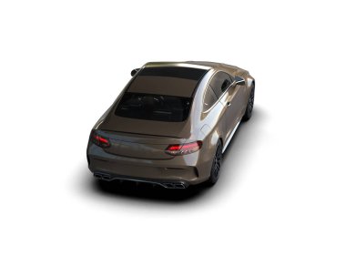 Üç boyutlu illüstrasyon. Modern araba beyaz arkaplanda izole edildi. 