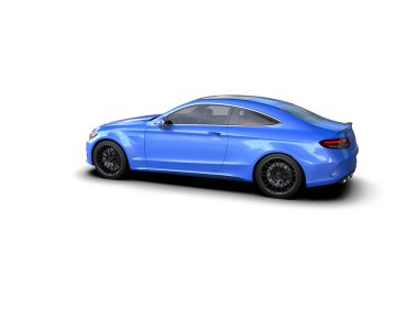 Üç boyutlu illüstrasyon. Modern araba beyaz arkaplanda izole edildi. 