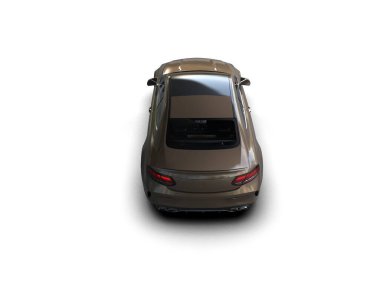 Üç boyutlu illüstrasyon. Modern araba beyaz arkaplanda izole edildi. 