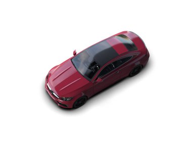 Üç boyutlu illüstrasyon. Modern araba beyaz arkaplanda izole edildi. 