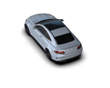 Üç boyutlu illüstrasyon. Modern araba beyaz arkaplanda izole edildi. 