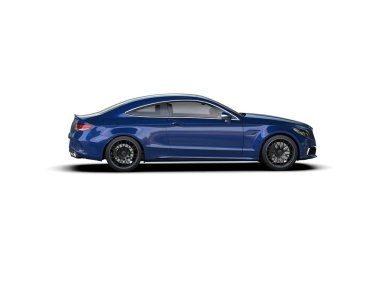 Üç boyutlu illüstrasyon. Modern araba beyaz arkaplanda izole edildi. 