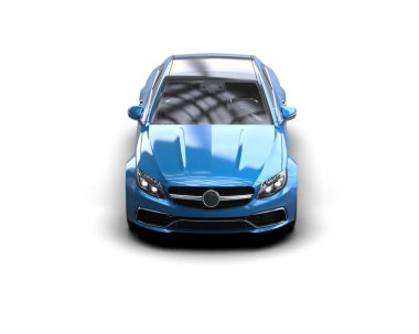 Üç boyutlu illüstrasyon. Modern araba beyaz arkaplanda izole edildi. 