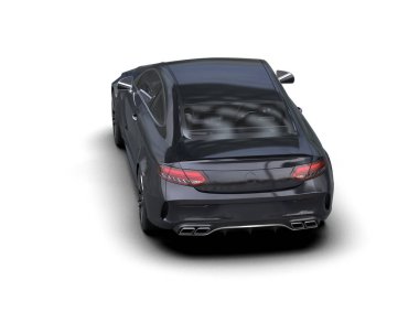 Üç boyutlu illüstrasyon. Modern araba beyaz arkaplanda izole edildi. 