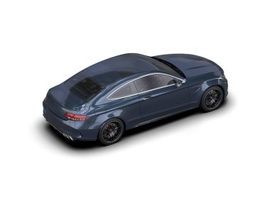 Üç boyutlu illüstrasyon. Modern araba beyaz arkaplanda izole edildi. 