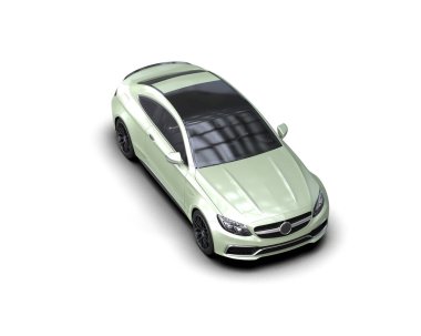 Üç boyutlu illüstrasyon. Modern araba beyaz arkaplanda izole edildi. 