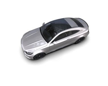 Üç boyutlu illüstrasyon. Modern araba beyaz arkaplanda izole edildi. 