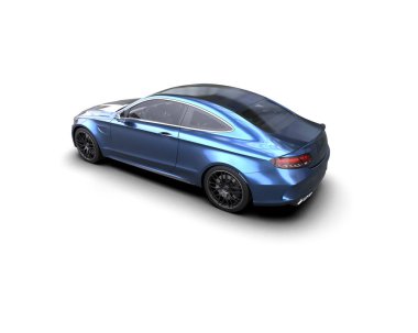 Üç boyutlu illüstrasyon. Modern araba beyaz arkaplanda izole edildi. 