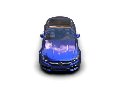 Üç boyutlu illüstrasyon. Modern araba beyaz arkaplanda izole edildi. 