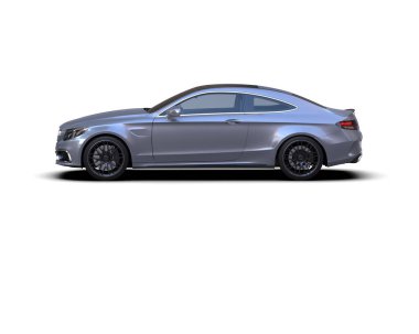 Üç boyutlu illüstrasyon. Modern araba beyaz arkaplanda izole edildi. 