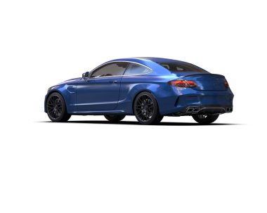 Üç boyutlu illüstrasyon. Modern araba beyaz arkaplanda izole edildi. 