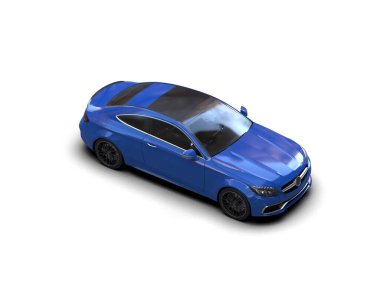 Üç boyutlu illüstrasyon. Modern araba beyaz arkaplanda izole edildi. 