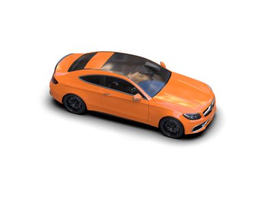 modern araba beyaz arkaplanda izole edildi