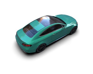 modern araba beyaz arkaplanda izole edildi