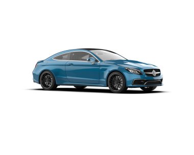 modern araba beyaz arkaplanda izole edildi