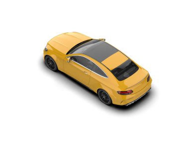 modern araba beyaz arkaplanda izole edildi