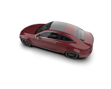 modern araba beyaz arkaplanda izole edildi