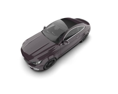 modern araba beyaz arkaplanda izole edildi