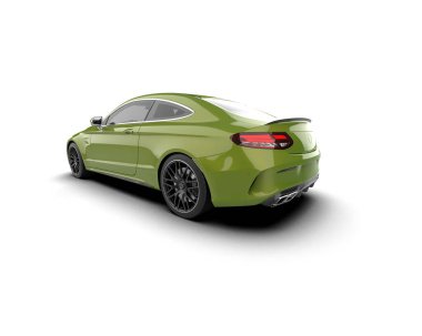 modern araba beyaz arkaplanda izole edildi