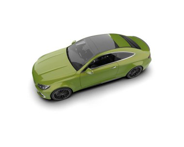 modern araba beyaz arkaplanda izole edildi