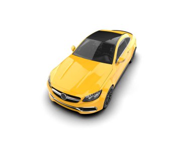 modern araba beyaz arkaplanda izole edildi