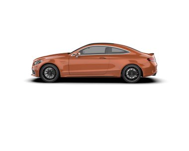 modern araba beyaz arkaplanda izole edildi