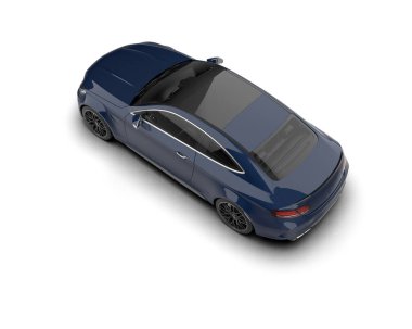 modern araba beyaz arkaplanda izole edildi