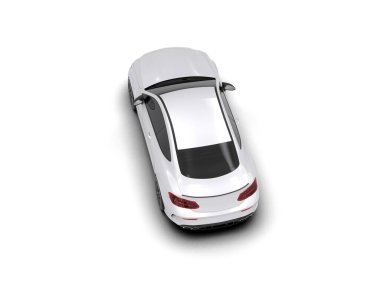 modern araba beyaz arkaplanda izole edildi