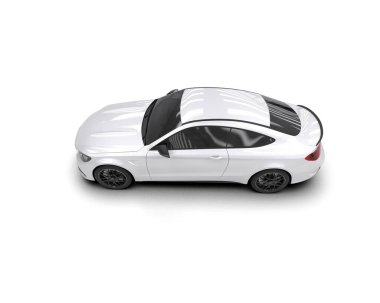 modern araba beyaz arkaplanda izole edildi