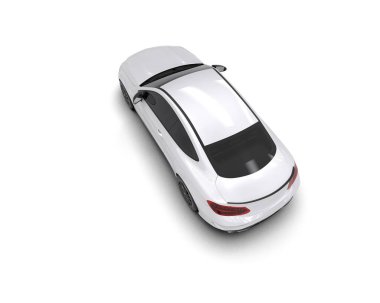 modern araba beyaz arkaplanda izole edildi