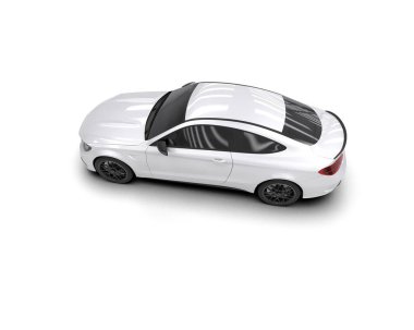 modern araba beyaz arkaplanda izole edildi