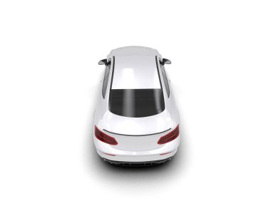 modern araba beyaz arkaplanda izole edildi