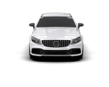 modern araba beyaz arkaplanda izole edildi