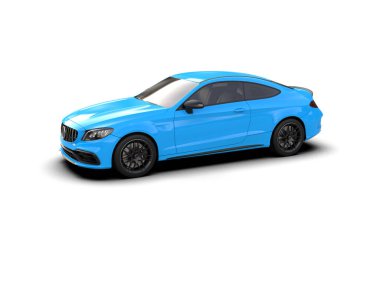 modern araba beyaz arkaplanda izole edildi