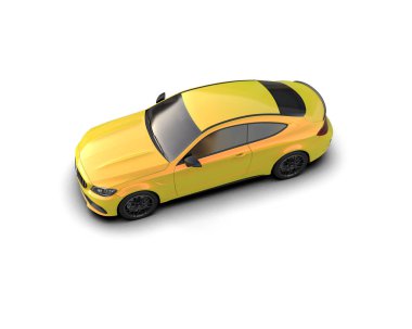 modern araba beyaz arkaplanda izole edildi