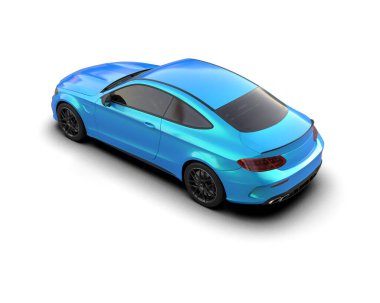 modern araba beyaz arkaplanda izole edildi