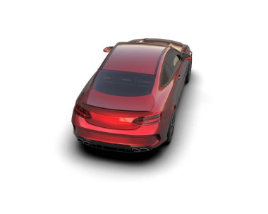 modern araba beyaz arkaplanda izole edildi