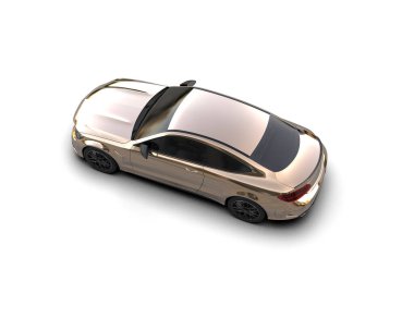 modern araba beyaz arkaplanda izole edildi