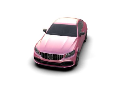 modern araba beyaz arkaplanda izole edildi