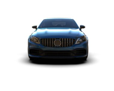 modern araba beyaz arkaplanda izole edildi