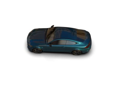 modern araba beyaz arkaplanda izole edildi