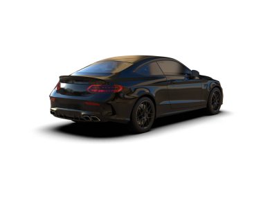 modern araba beyaz arkaplanda izole edildi